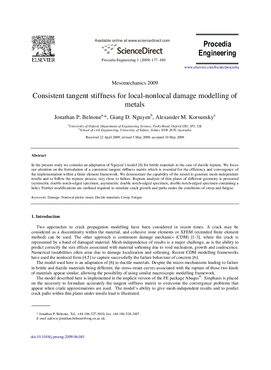 Consistent tangent stiffness for local-nonlocal damage modelling of metals