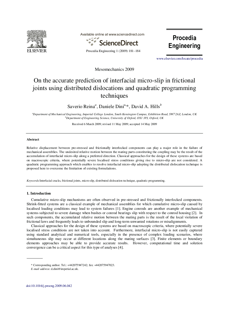 On the accurate prediction of interfacial micro-slip in frictional joints using distributed dislocations and quadratic programming techniques