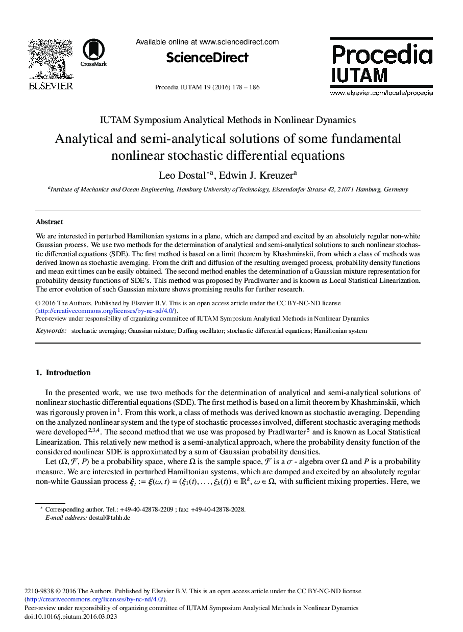 Analytical and Semi-analytical Solutions of Some Fundamental Nonlinear Stochastic Differential Equations 