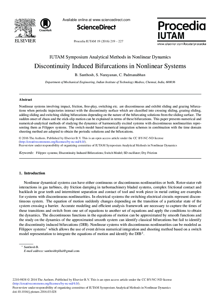 Discontinuity Induced Bifurcations in Nonlinear Systems 