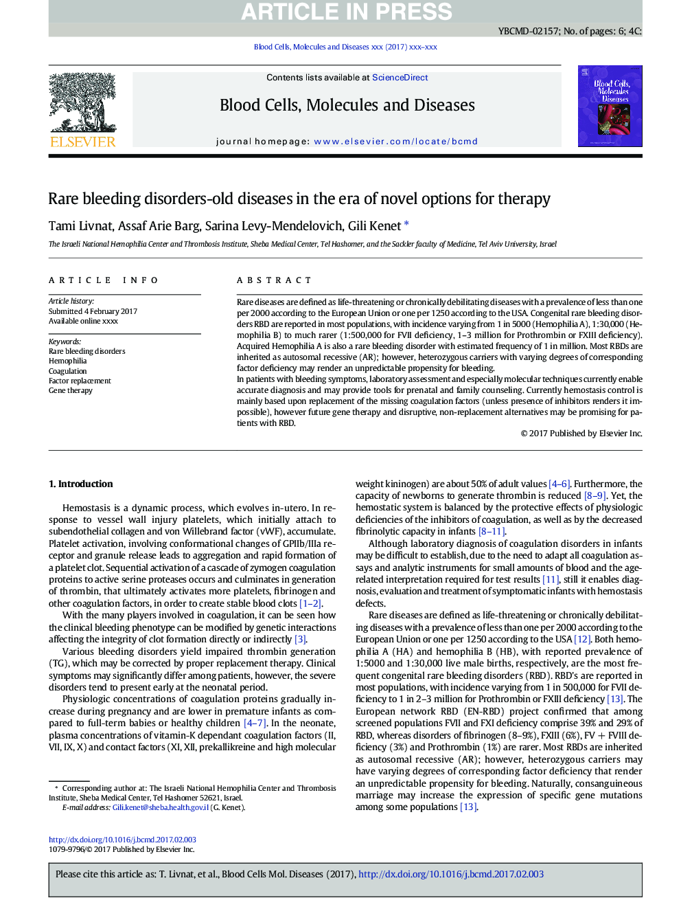 Rare bleeding disorders-old diseases in the era of novel options for therapy