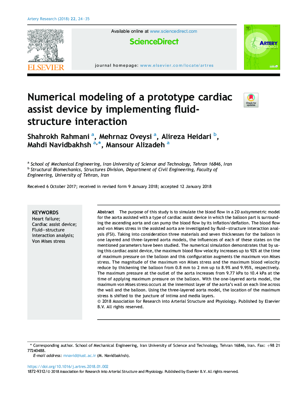 Numerical modeling of a prototype cardiac assist device by implementing fluid-structure interaction