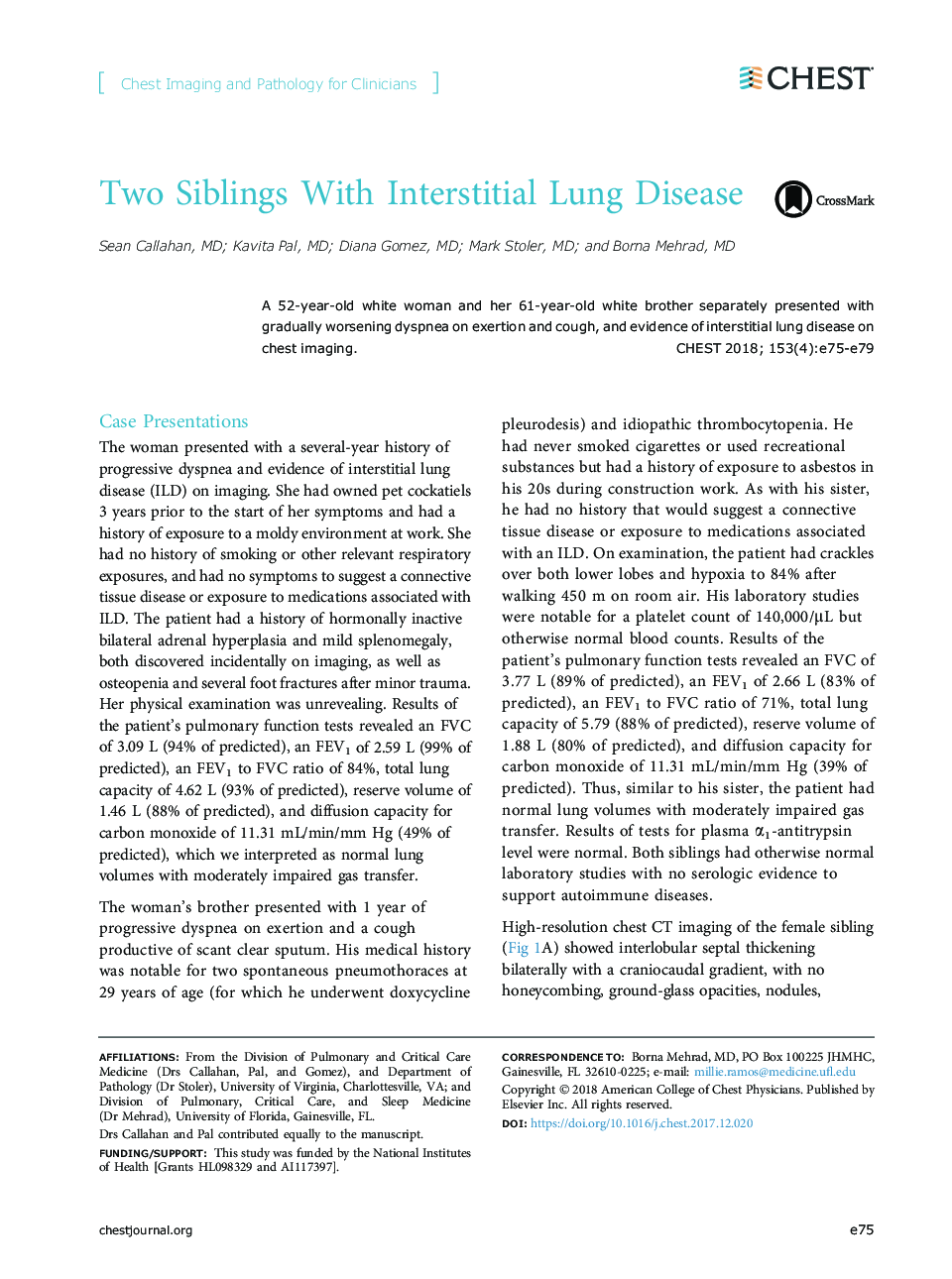 Two Siblings With Interstitial Lung Disease
