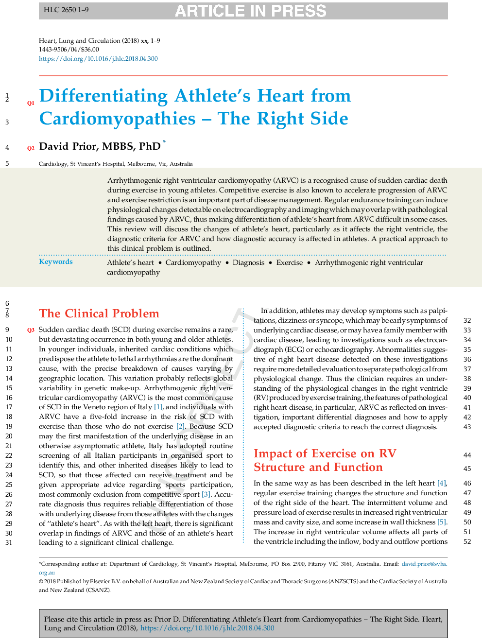 Differentiating Athlete's Heart from Cardiomyopathies - The Right Side