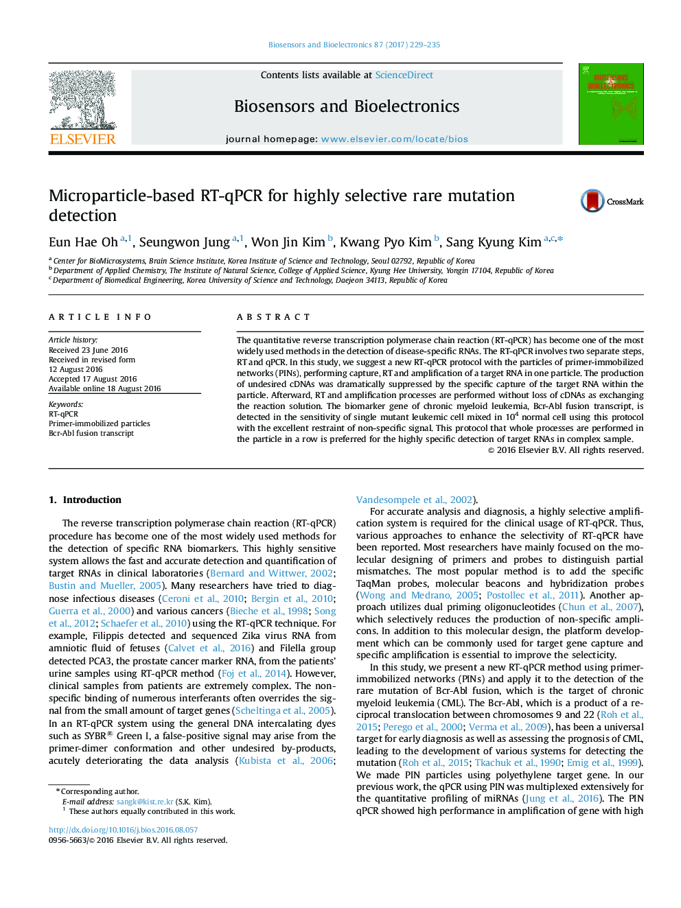 Microparticle-based RT-qPCR for highly selective rare mutation detection