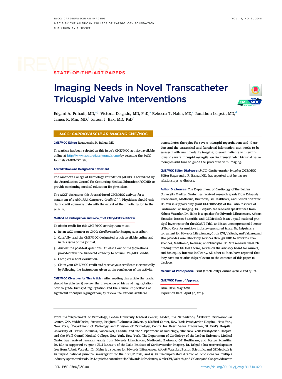 Imaging Needs in Novel Transcatheter TricuspidÂ Valve Interventions