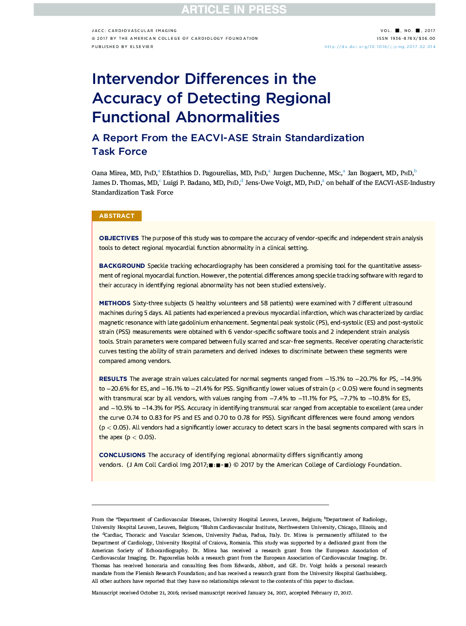 Intervendor Differences in the AccuracyÂ ofÂ Detecting Regional FunctionalÂ Abnormalities