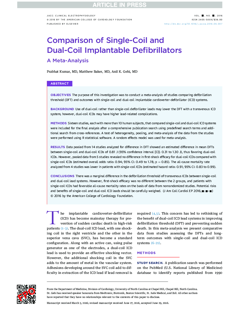 Comparison of Single-Coil and Dual-CoilÂ Implantable Defibrillators