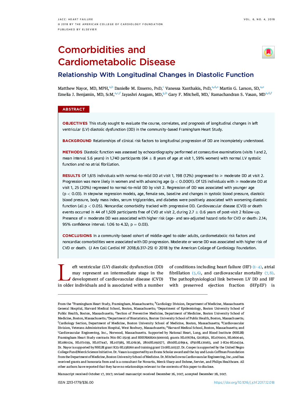 Comorbidities and CardiometabolicÂ Disease