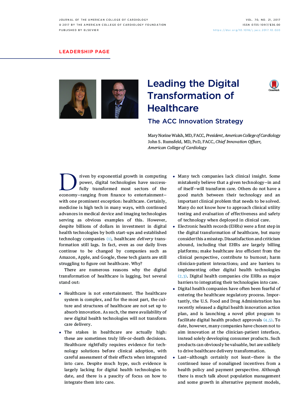 Leading the Digital Transformation of Healthcare