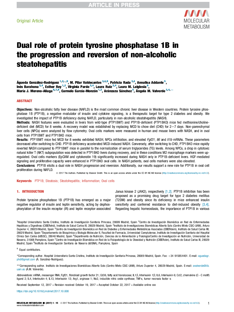 Dual role of protein tyrosine phosphatase 1B in the progression and reversion of non-alcoholic steatohepatitis