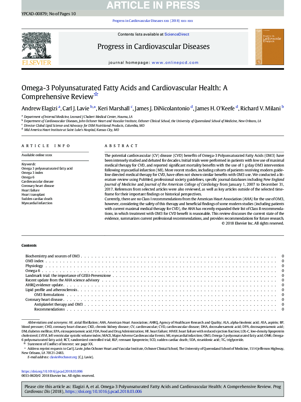Omega-3 Polyunsaturated Fatty Acids and Cardiovascular Health: A Comprehensive Review