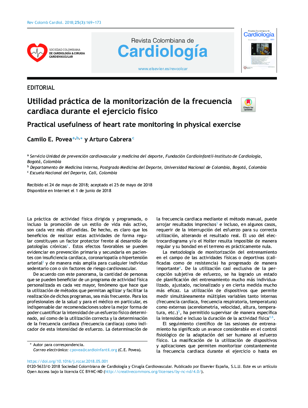 Utilidad práctica de la monitorización de la frecuencia cardiaca durante el ejercicio fÃ­sico