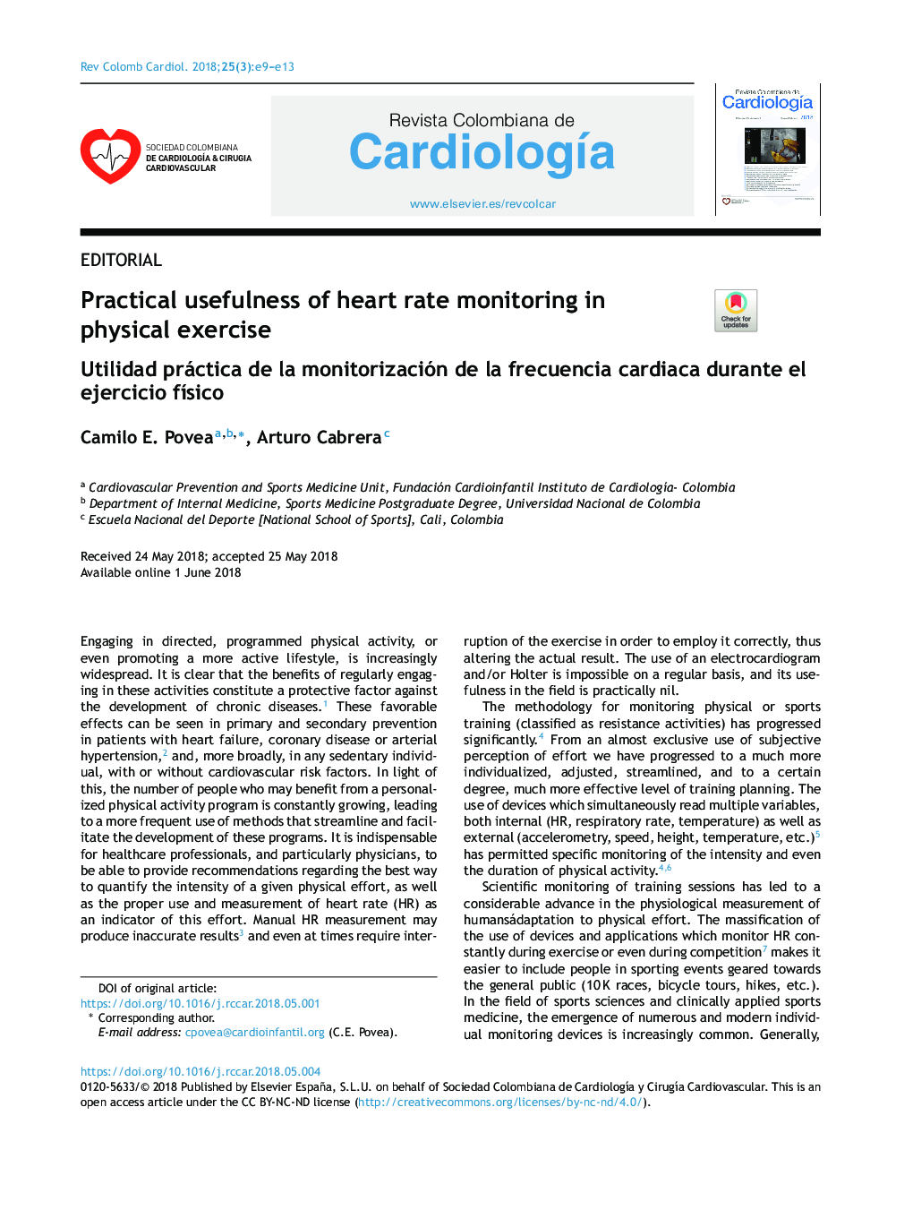 Practical usefulness of heart rate monitoring in physical exercise