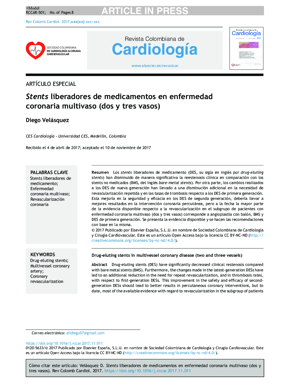 Stents liberadores de medicamentos en enfermedad coronaria multivaso (dos y tres vasos)