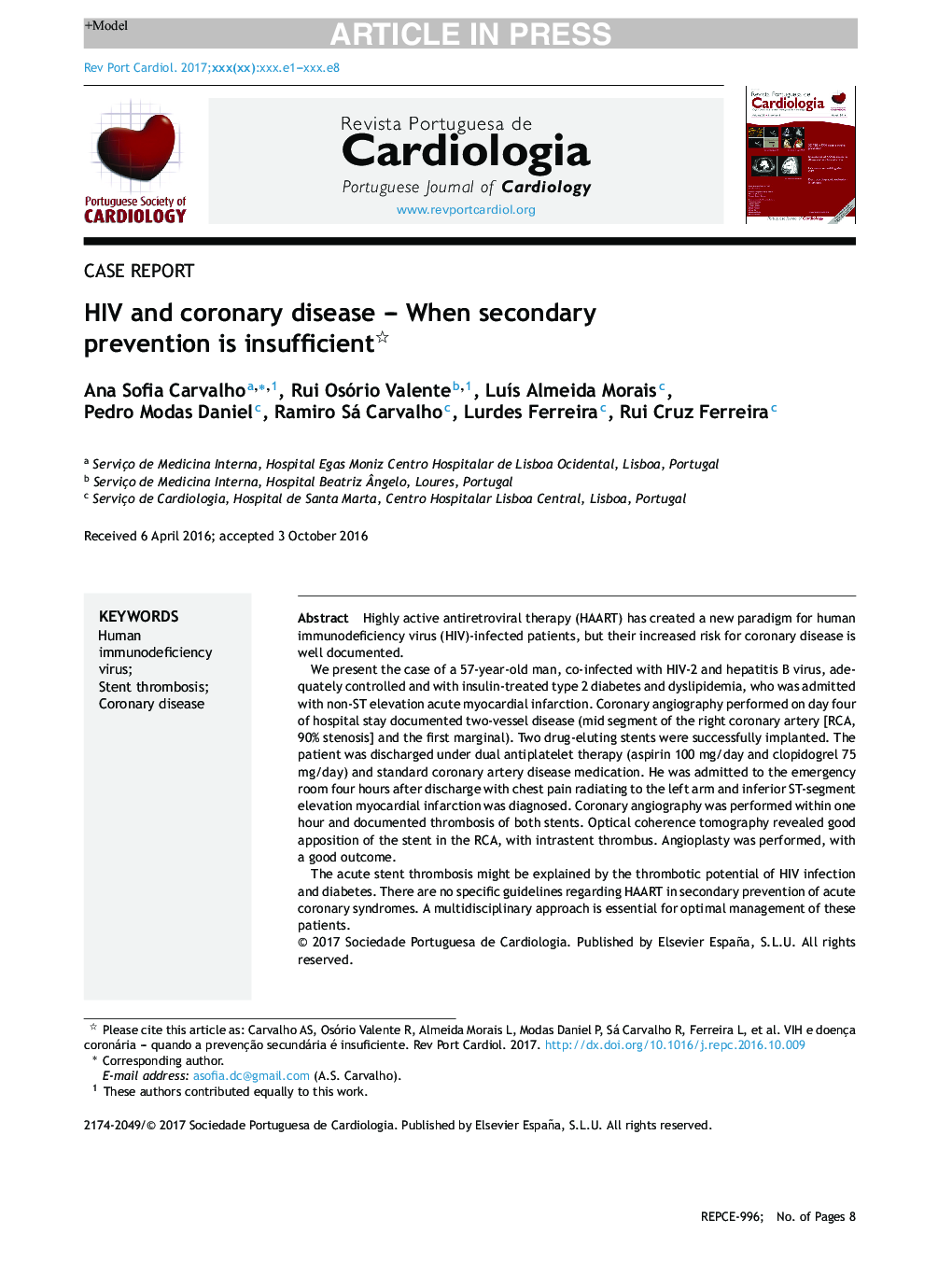 HIV and coronary disease - When secondary prevention is insufficient