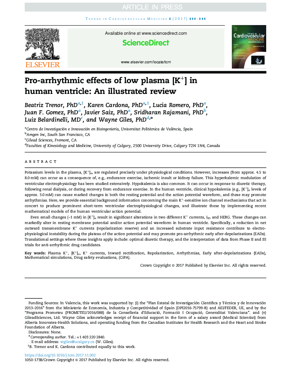 Pro-arrhythmic effects of low plasma [K+] in human ventricle: An illustrated review