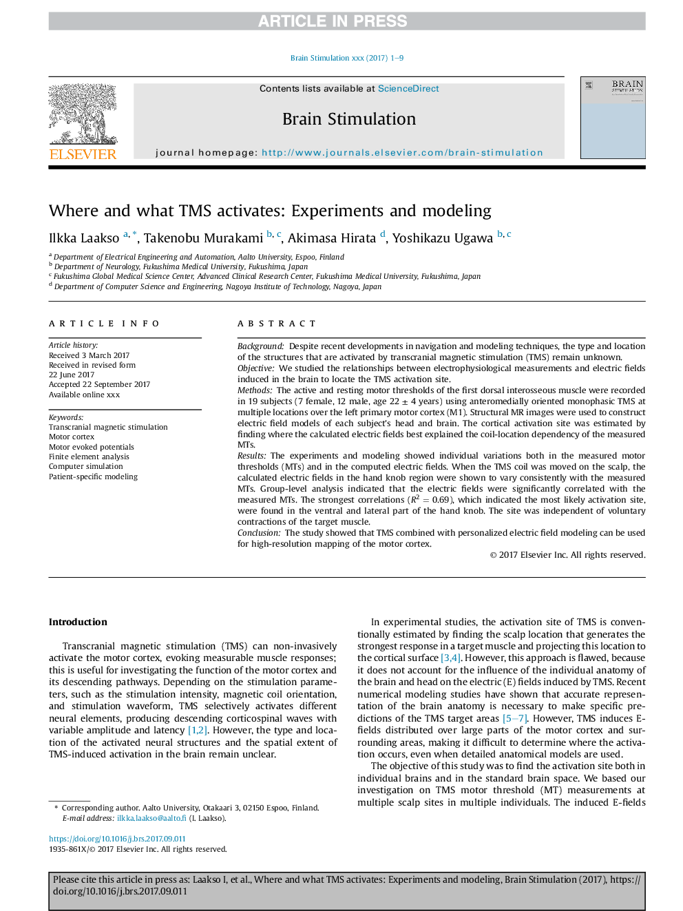 Where and what TMS activates: Experiments and modeling