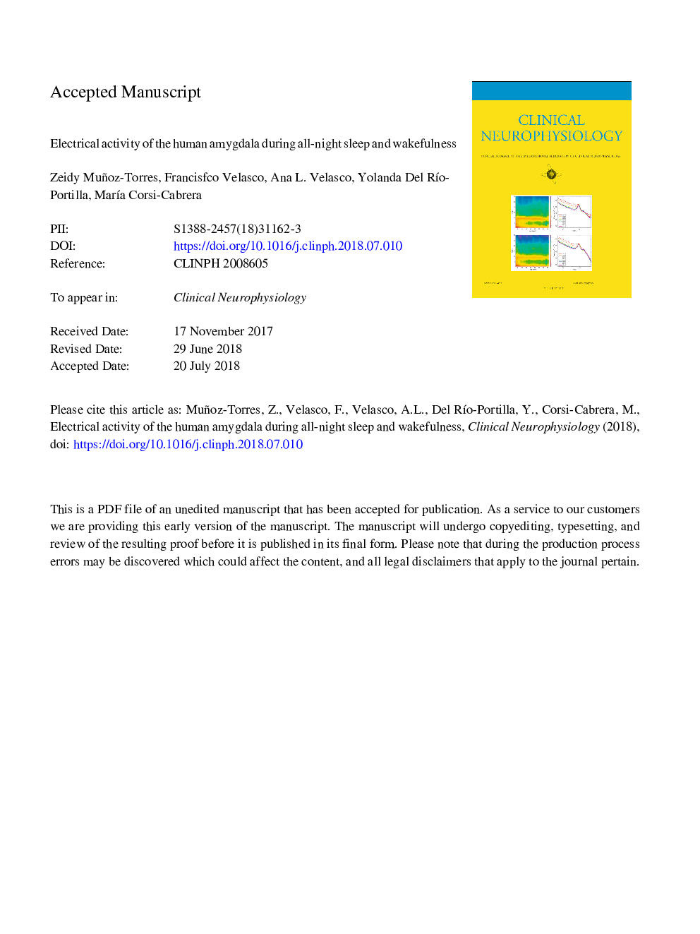 Electrical activity of the human amygdala during all-night sleep and wakefulness