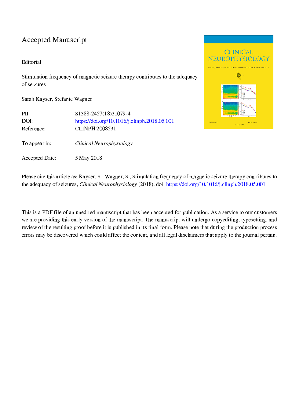 Stimulation frequency of magnetic seizure therapy contributes to the adequacy of seizures