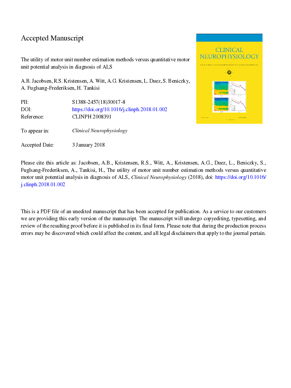 The utility of motor unit number estimation methods versus quantitative motor unit potential analysis in diagnosis of ALS