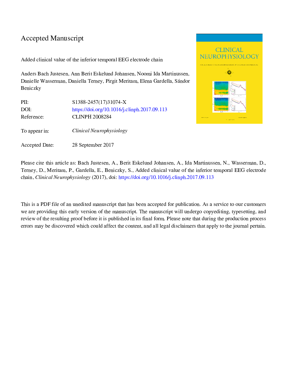 Added clinical value of the inferior temporal EEG electrode chain