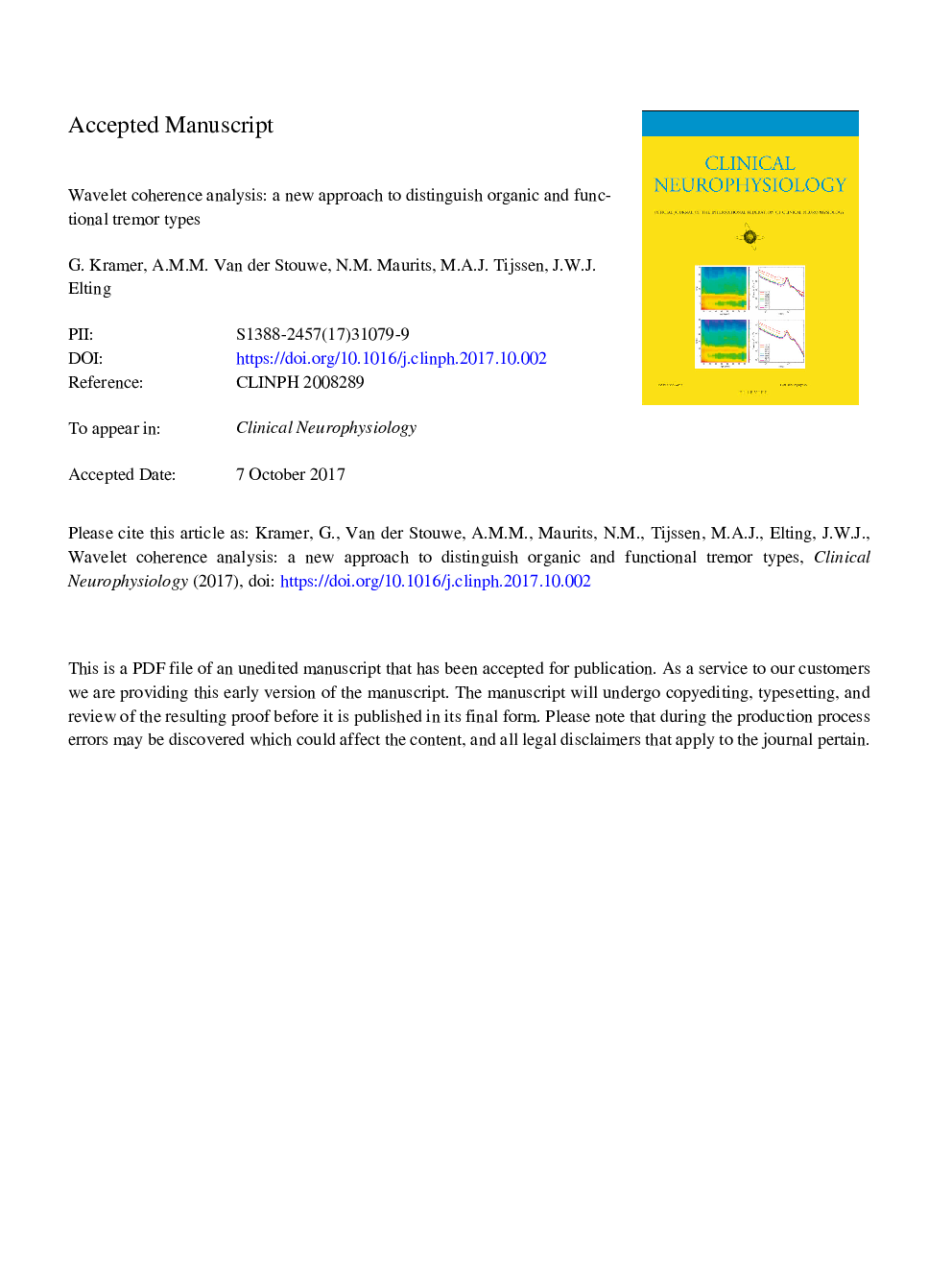 Wavelet coherence analysis: A new approach to distinguish organic and functional tremor types