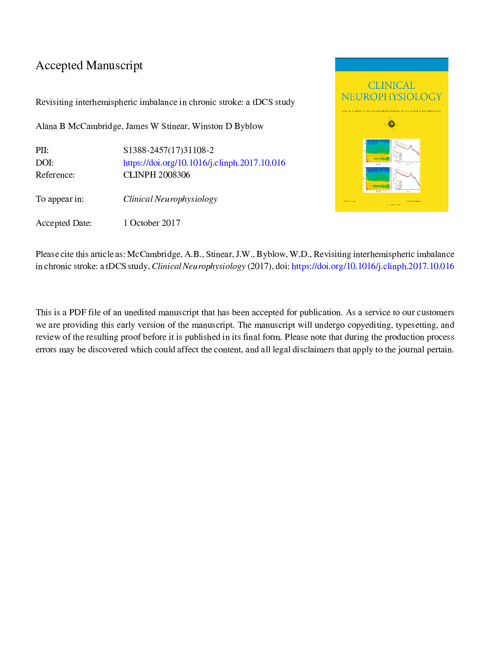 Revisiting interhemispheric imbalance in chronic stroke: A tDCS study