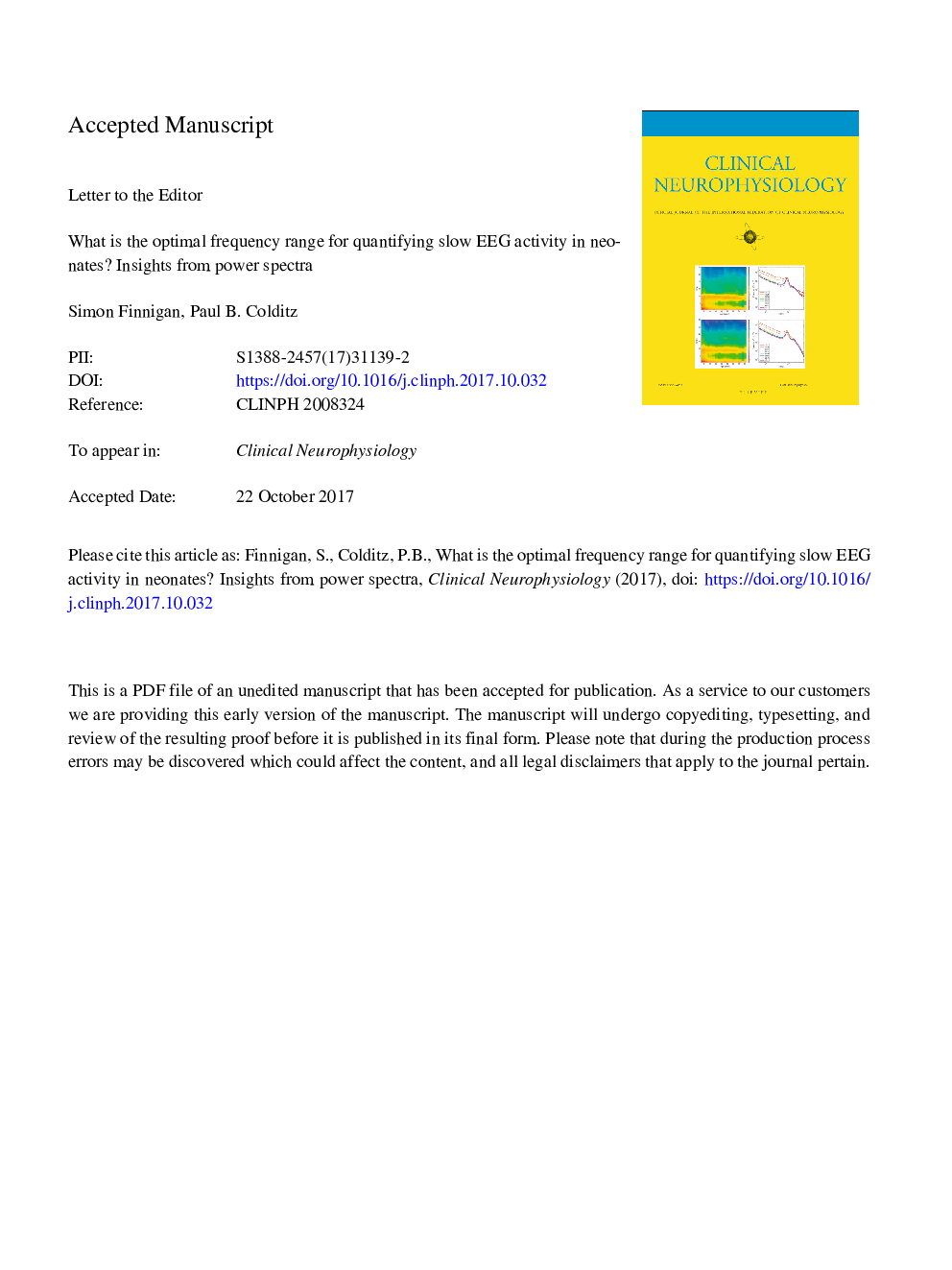 What is the optimal frequency range for quantifying slow EEG activity in neonates? Insights from power spectra