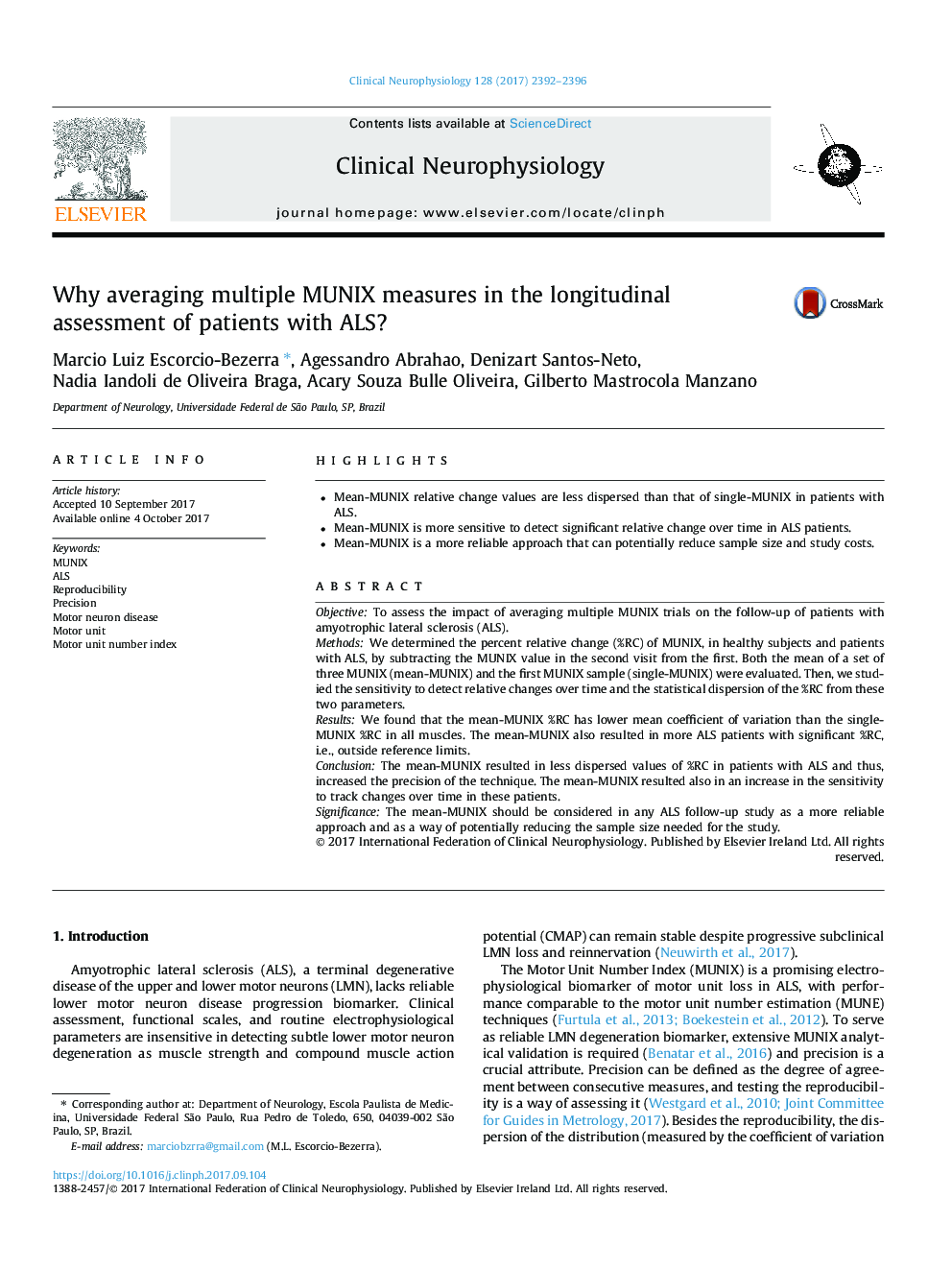 Why averaging multiple MUNIX measures in the longitudinal assessment of patients with ALS?