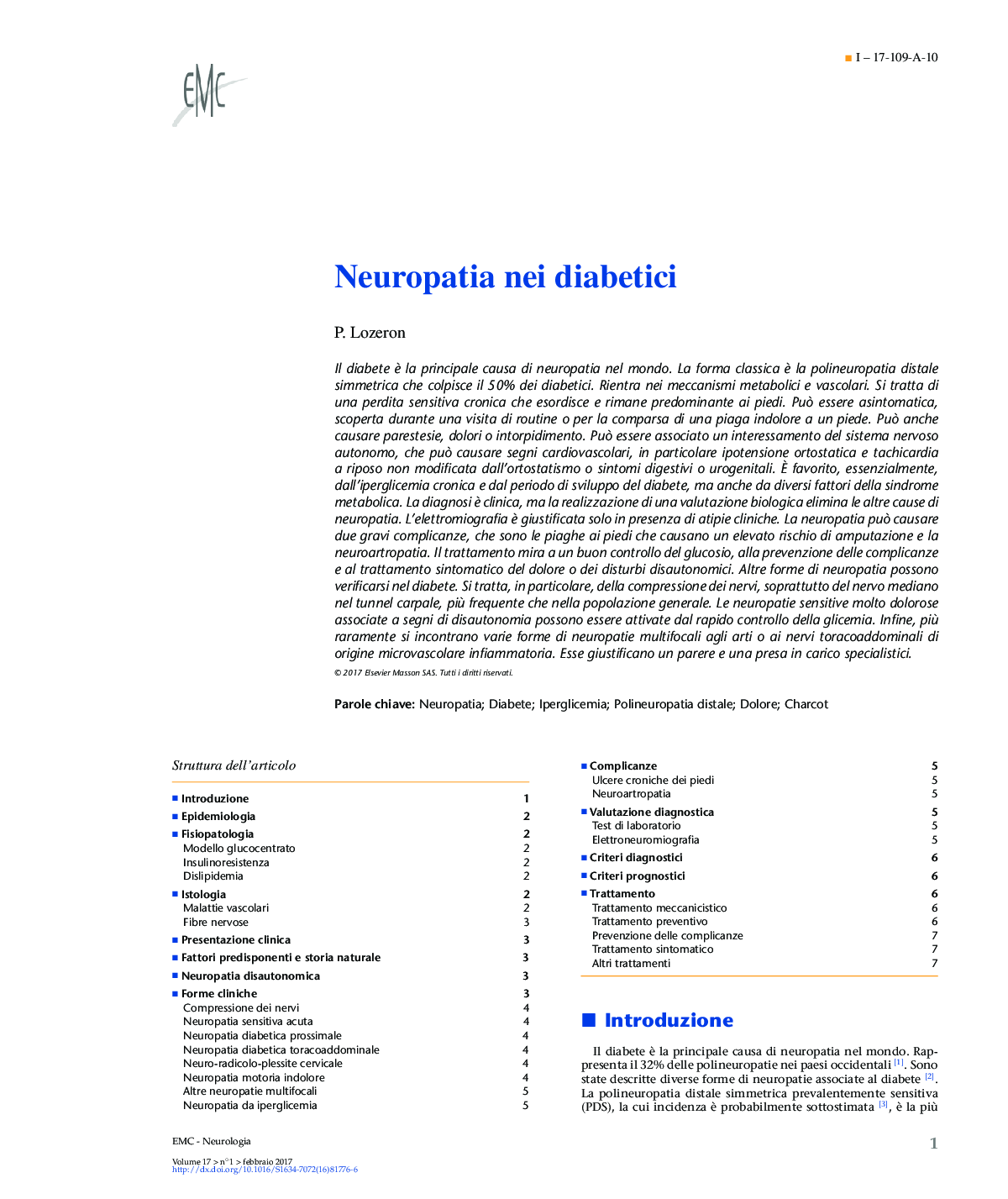 Neuropatia nei diabetici
