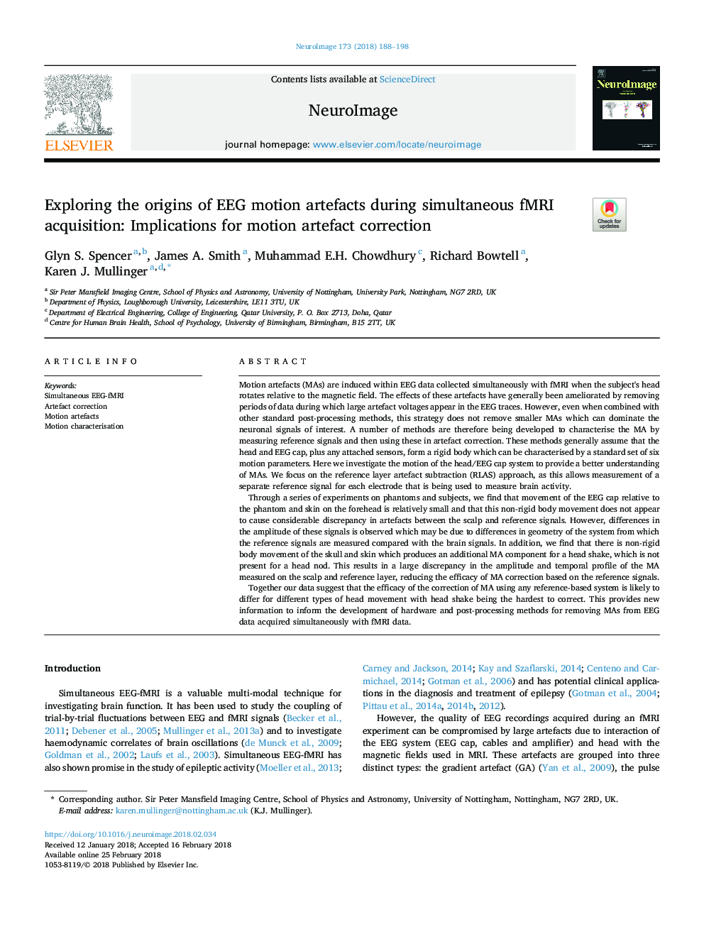 Exploring the origins of EEG motion artefacts during simultaneous fMRI acquisition: Implications for motion artefact correction