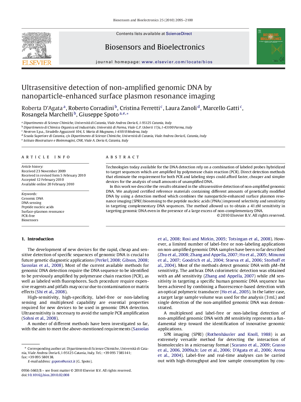 Ultrasensitive detection of non-amplified genomic DNA by nanoparticle-enhanced surface plasmon resonance imaging