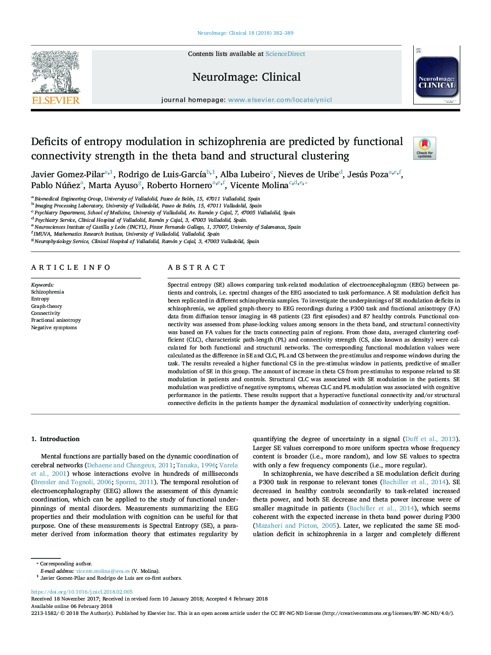 ضعف مدولاسیون آنتروپی در اسکیزوفرنی با استحکام اتصال به عملکرد در گروه تتا و خوشه بندی ساختاری 