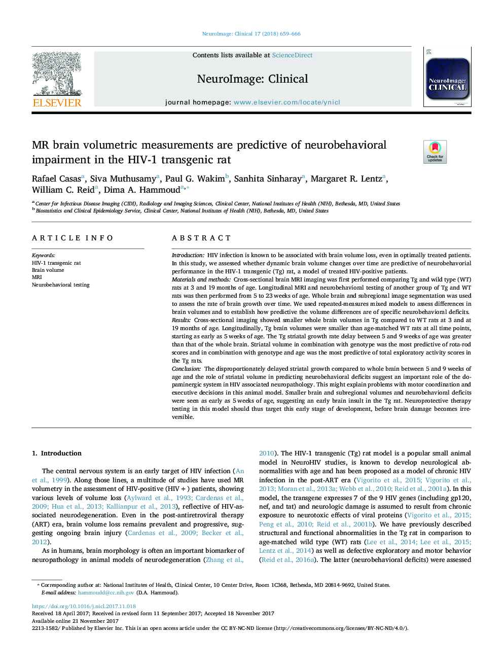 MR brain volumetric measurements are predictive of neurobehavioral impairment in the HIV-1 transgenic rat