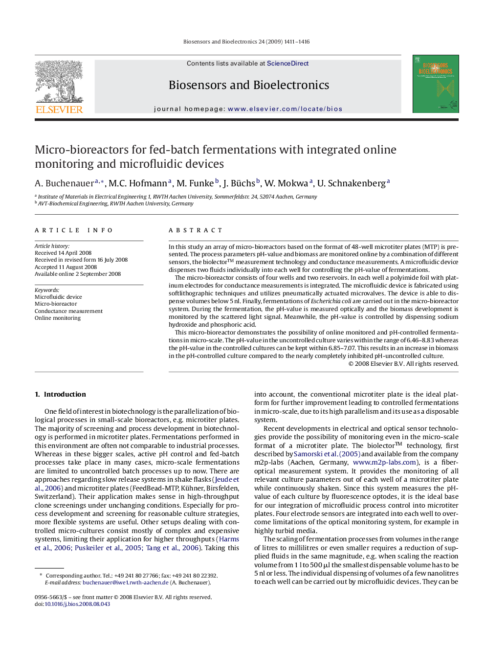 Micro-bioreactors for fed-batch fermentations with integrated online monitoring and microfluidic devices