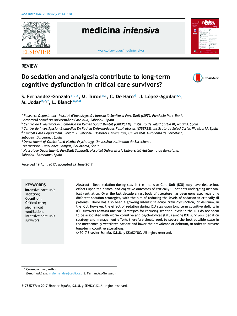 Do sedation and analgesia contribute to long-term cognitive dysfunction in critical care survivors?