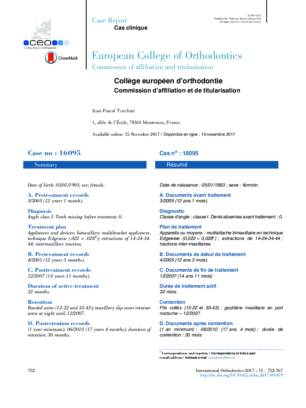 European College of Orthodontics