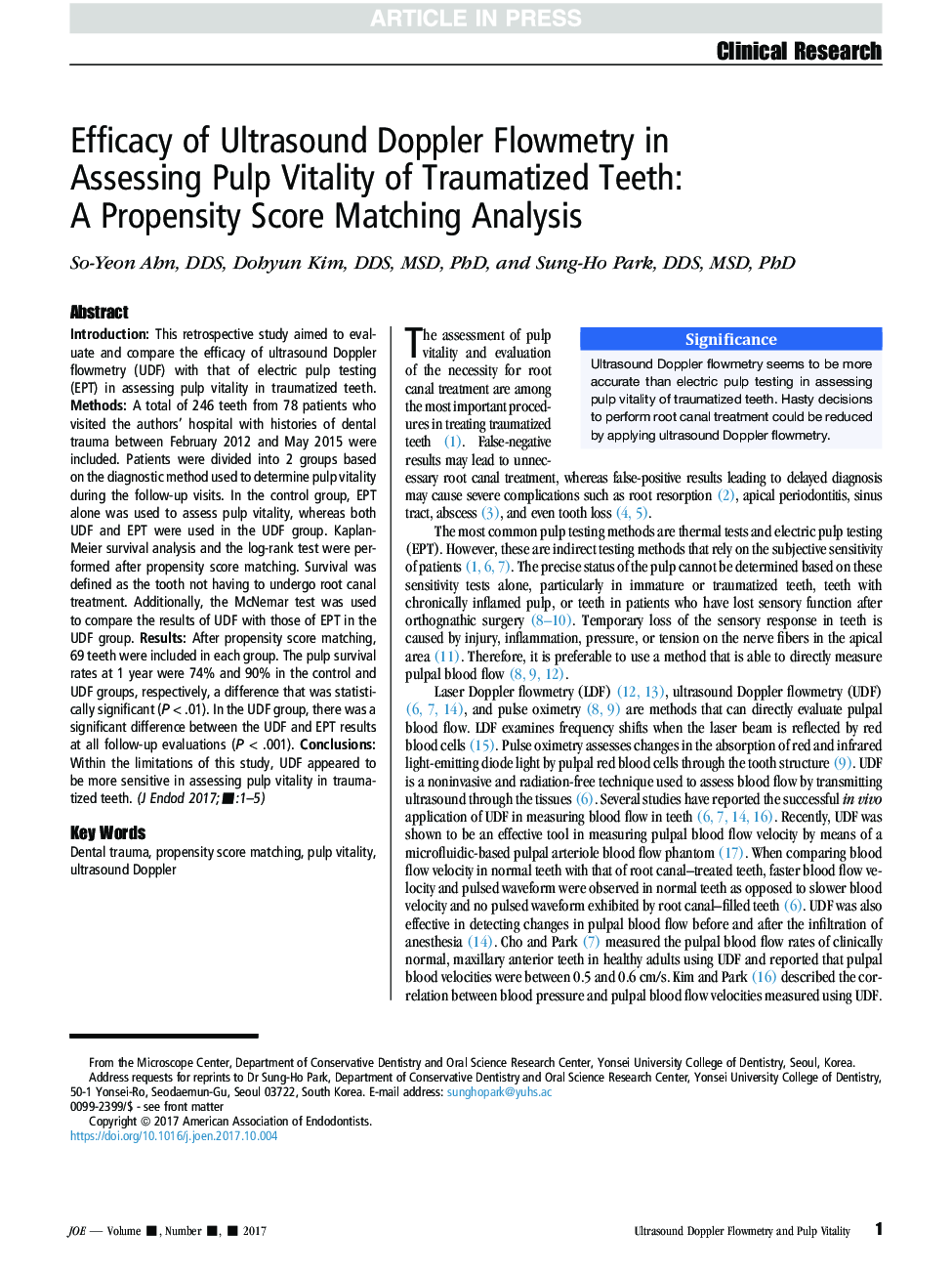 اثربخشی جریان فلورسنت سونوگرافی داپلر در ارزیابی راندمان پالپ دندانهای آسیب دیده: تجزیه و تحلیل تطبیقی ​​نمره گرایی 