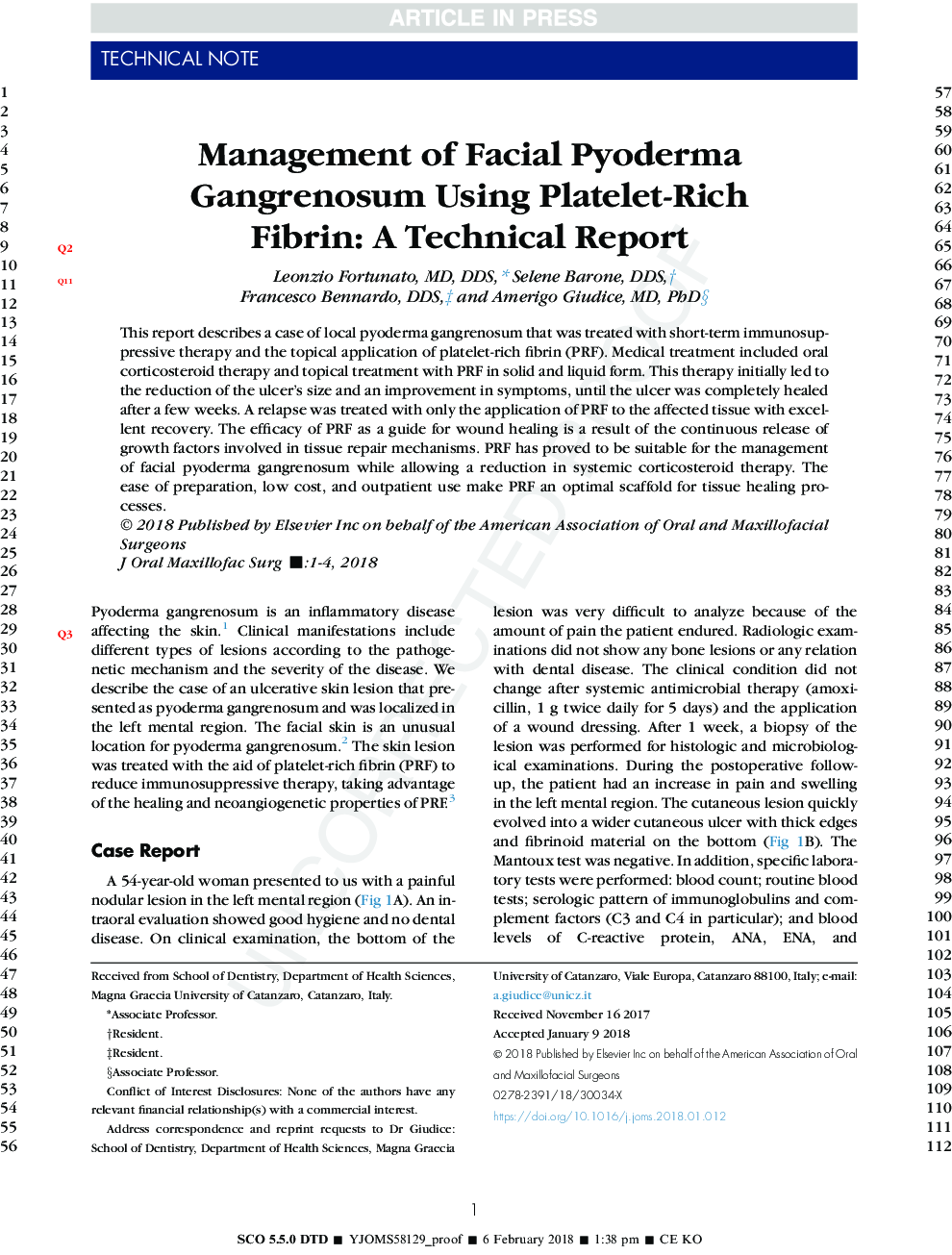 Management of Facial Pyoderma Gangrenosum Using Platelet-Rich Fibrin: A Technical Report