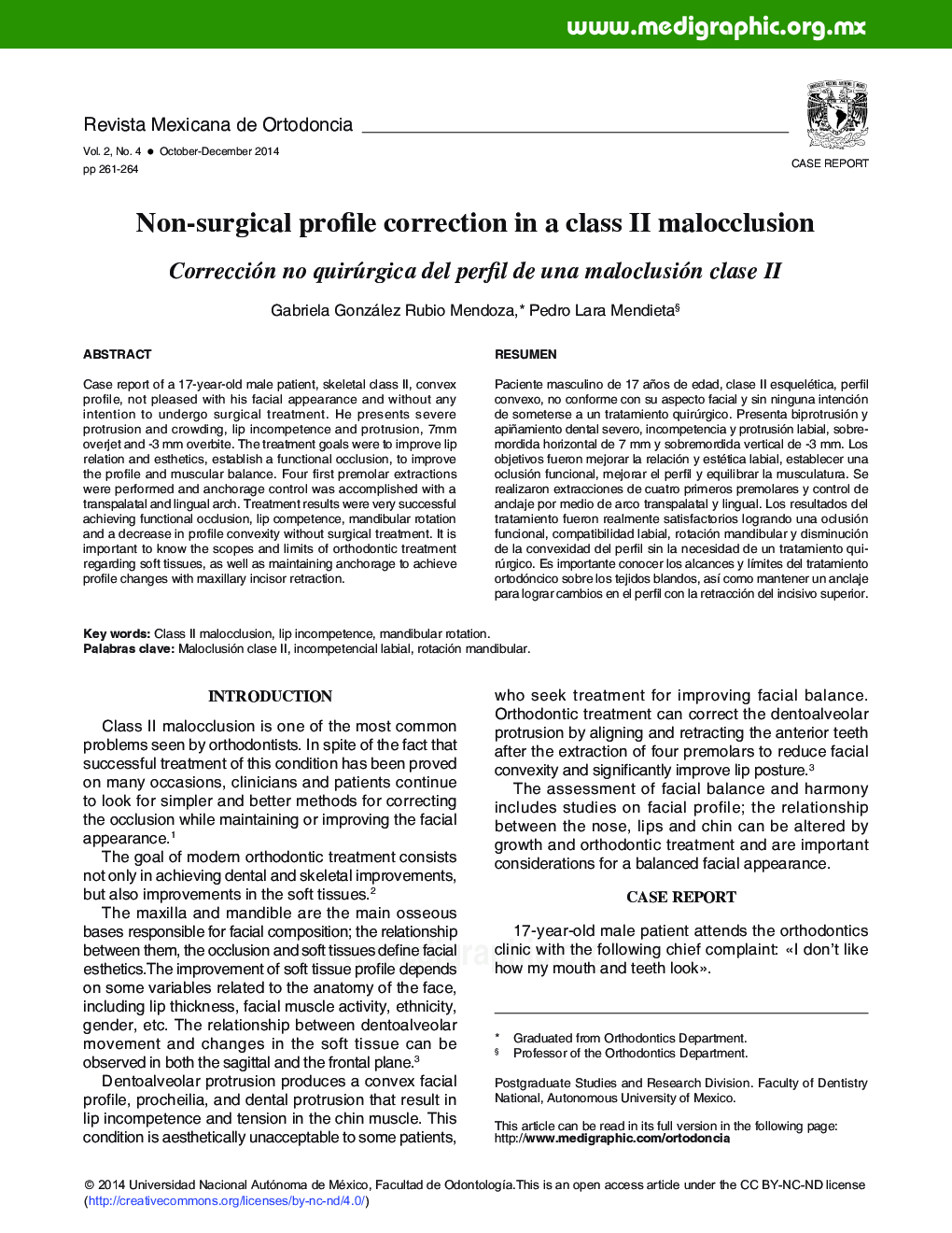 Non-surgical profile correction in a class II malocclusion