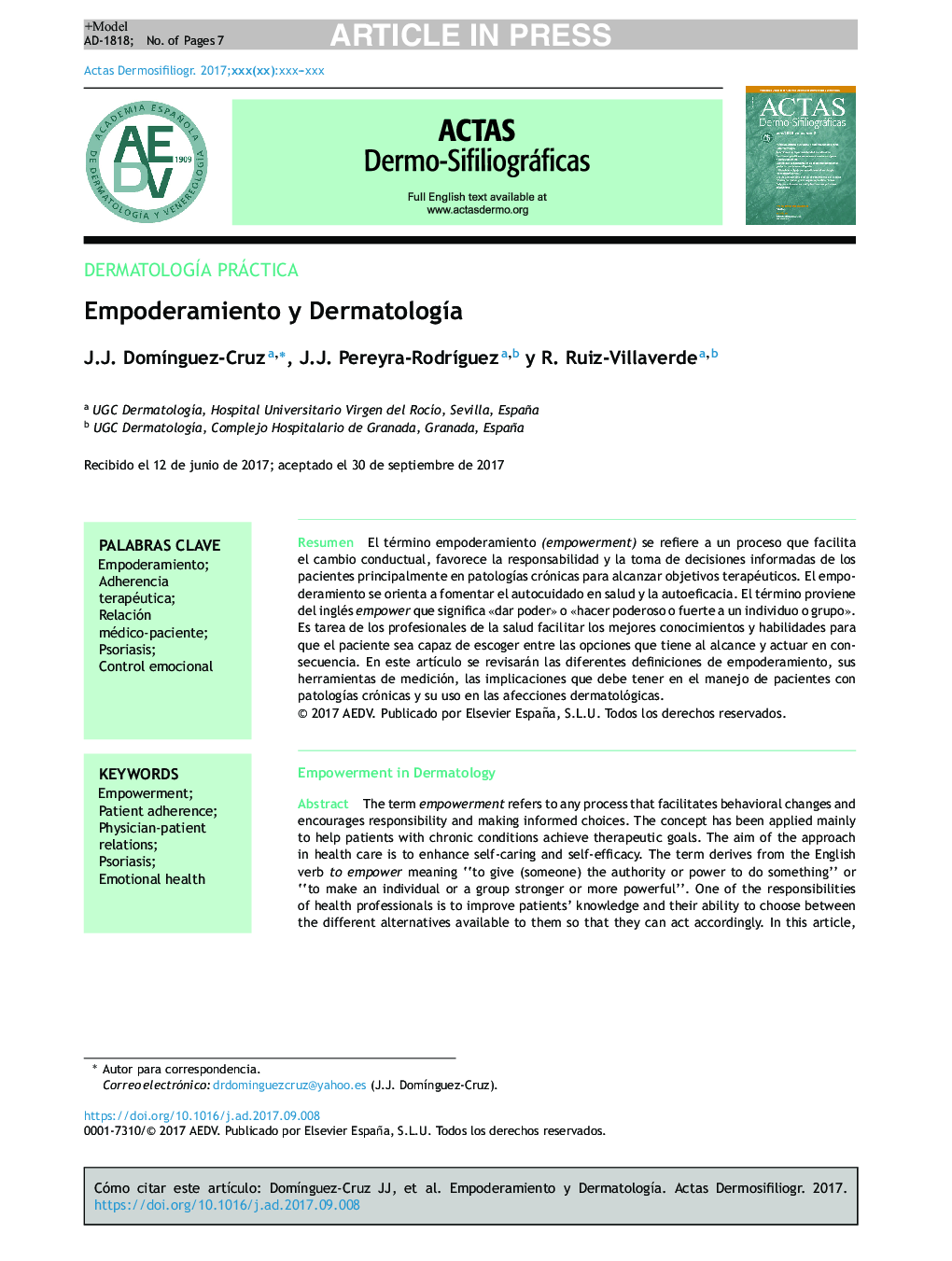 Empoderamiento y DermatologÃ­a