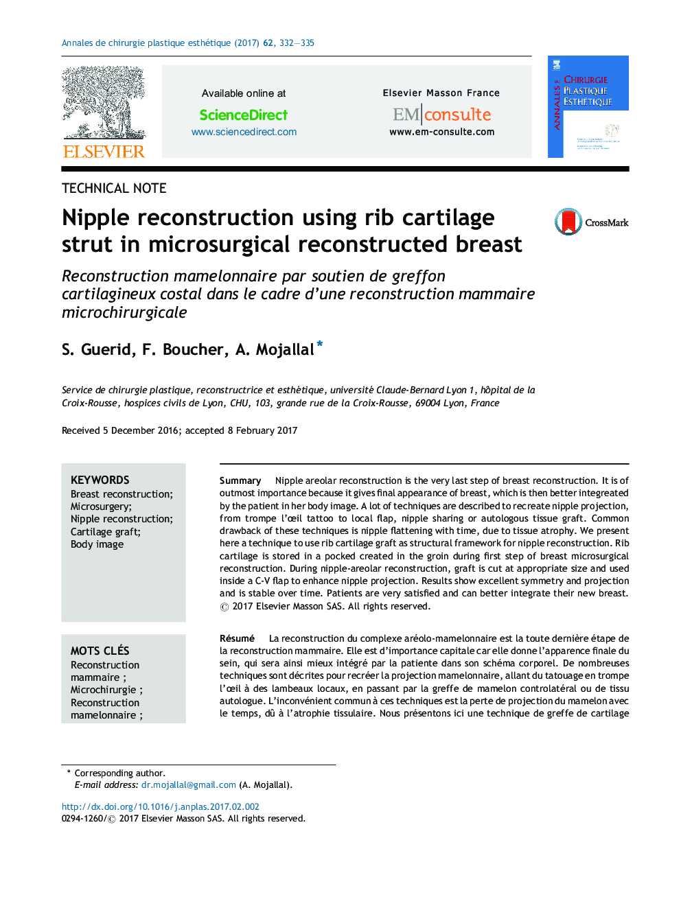 Nipple reconstruction using rib cartilage strut in microsurgical reconstructed breast