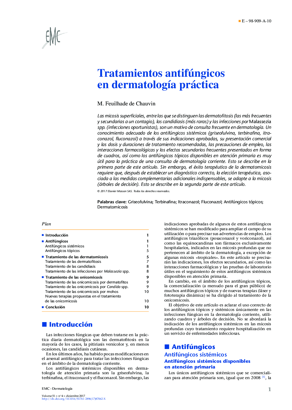 Tratamientos antifúngicos en dermatologÃ­a práctica