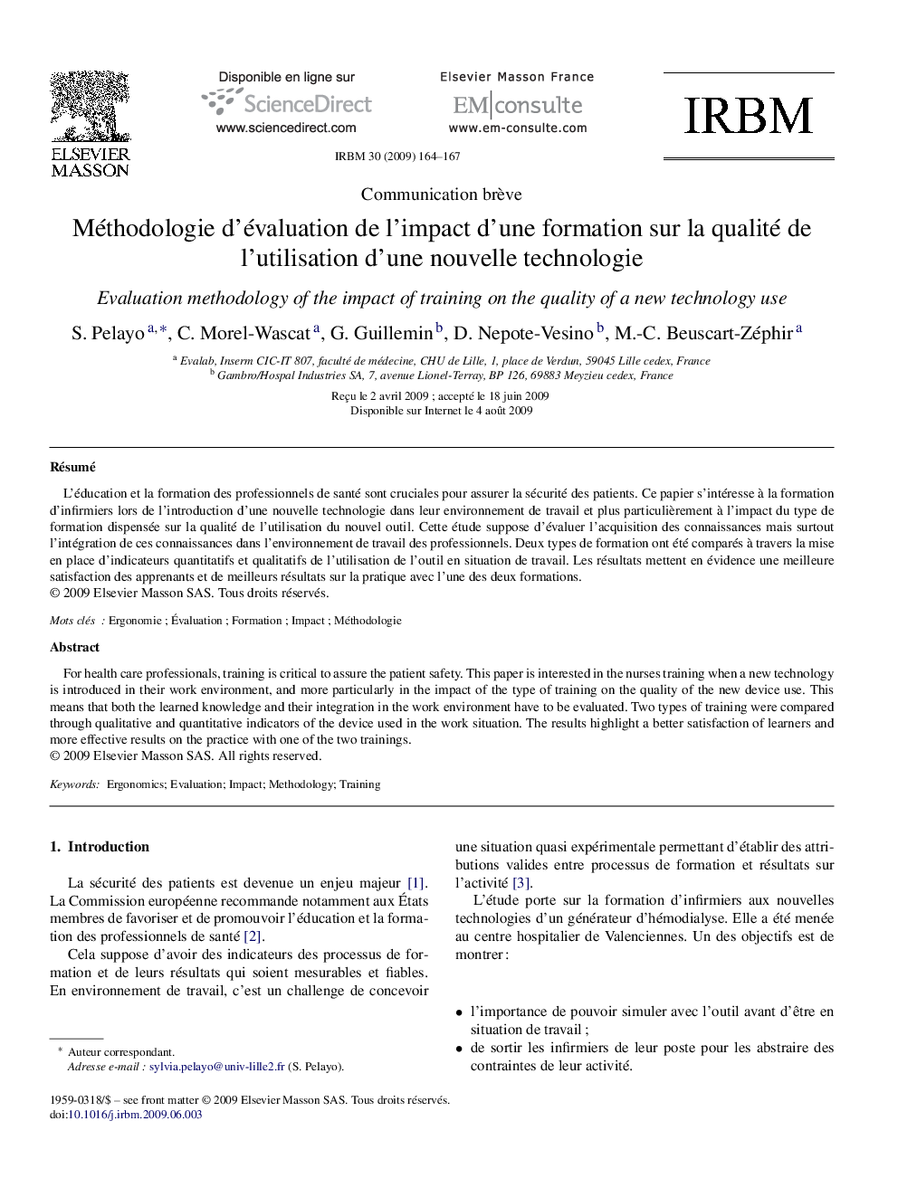 Méthodologie d’évaluation de l’impact d’une formation sur la qualité de l’utilisation d’une nouvelle technologie