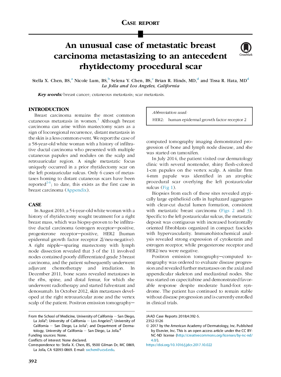 یک مورد غیر معمول از کارسینوم متاستاتیک متاستاز به یک زخم روحی دیکتومی پیش از آن 