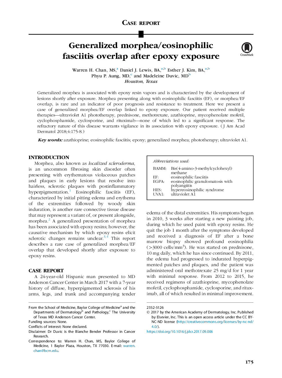 مورفی عمومی / فاسیوت ائوزینوفیلی پس از قرار گرفتن در معرض اپوکسی همپوشانی دارد 