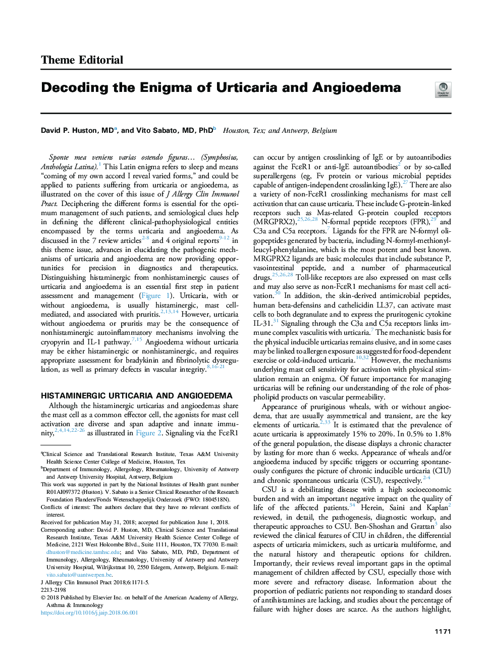 Decoding the Enigma of Urticaria and Angioedema