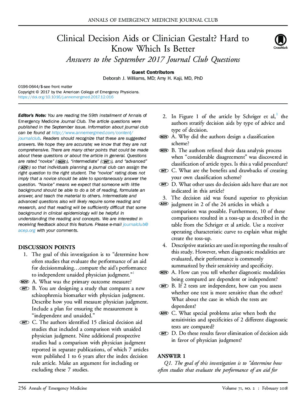 Clinical Decision Aids or Clinician Gestalt? Hard to Know Which Is Better