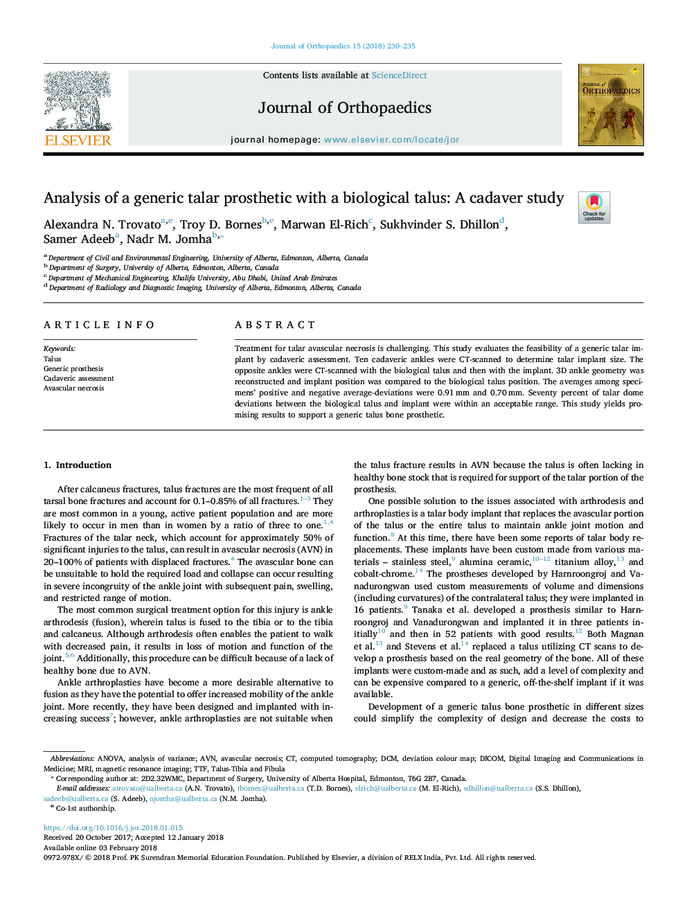 تجزیه و تحلیل یک پروتز لارار عمومی با یک تالک زیستی: یک مطالعه کاداور 